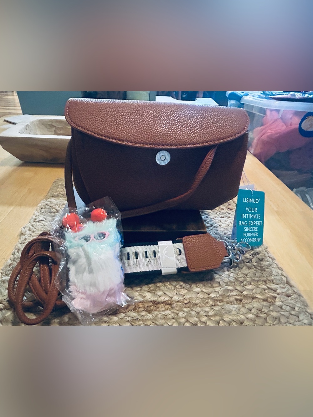 Lisinuo Crossbody Bag with Strap with an Additional Adjustable Strap